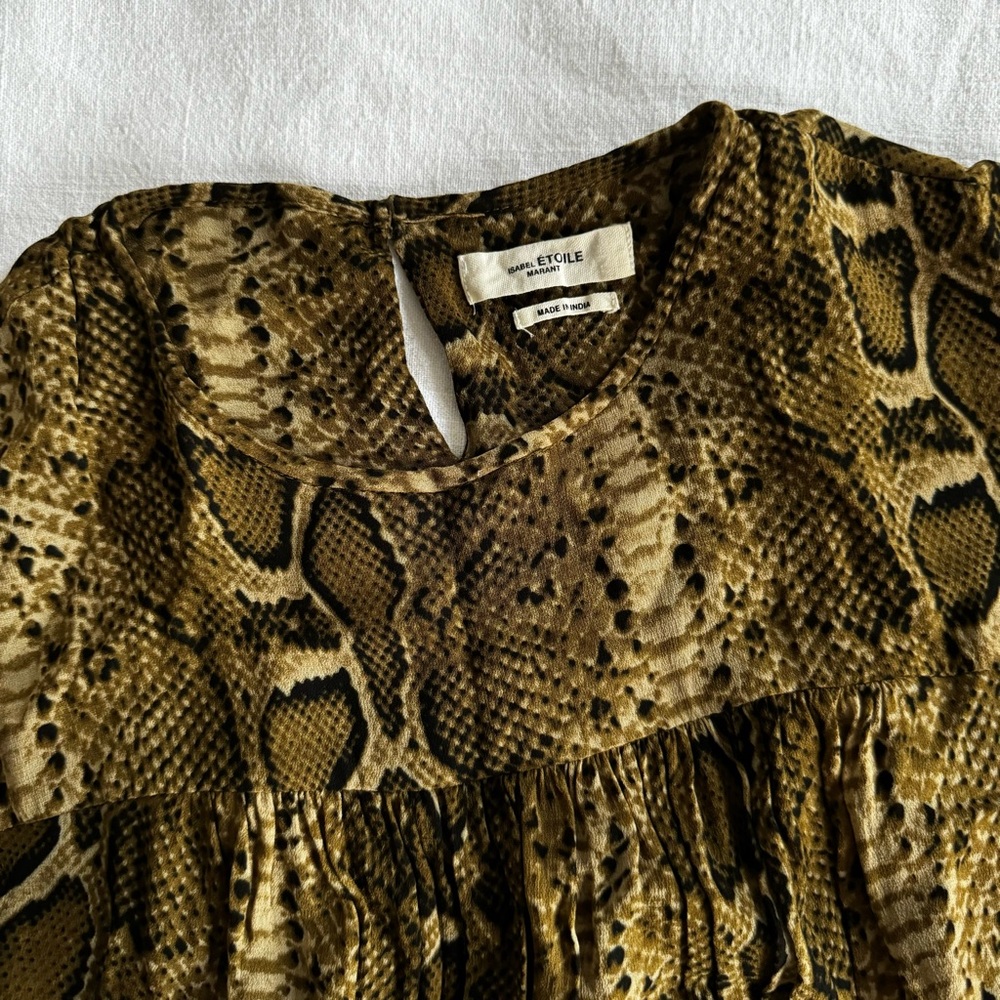 Isabel Marant Etoile Ruffle Python Dress - image 6